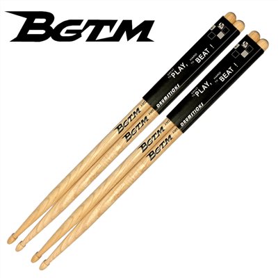 BGTM嚴選胡桃木AMERICA HICKORY-5A鼓棒2入組 (加贈楓木鼓棒一雙)
