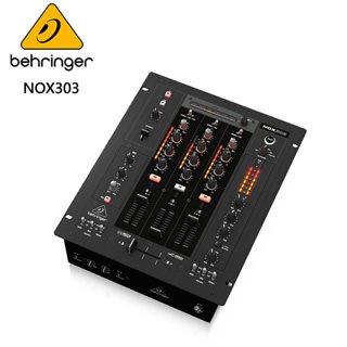 BEHRINGER NOX303 專業3通道DJ混音器-3個USB連接的線路輸入/1個麥克風輸入/原廠公司貨