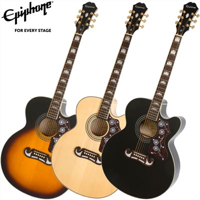  EPIPHONE J-200 EC Studio 電木吉他-復古日落.復古自然. 經典黑/三色任選/原廠公司貨