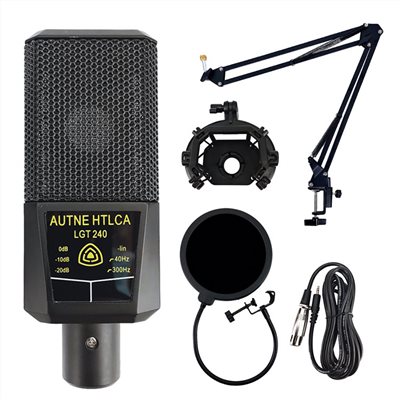 JYC Music嚴選LGT-240直播專用電容式麥克風-全配款/原廠防震架/專用線材/防風罩/懸臂架
