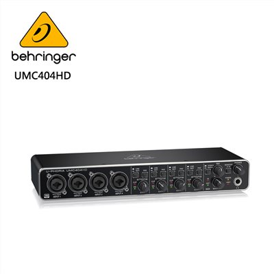 BEHRINGER UMC404HD 錄音介面 -帶Midas麥克風前置放大器 4x4、24位/ 192 kHz USB音頻接口/原廠公司貨