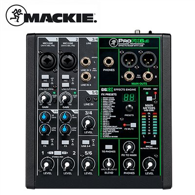 Mackie ProFX6v3 專業類比混音機-GigFX效果引擎/原廠公司貨