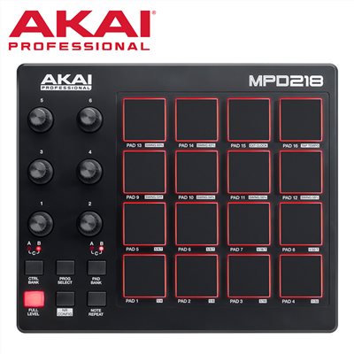 AKAI MPD218 打擊墊/手指鼓控制器-USB MIDI鼓墊-原廠公司貨