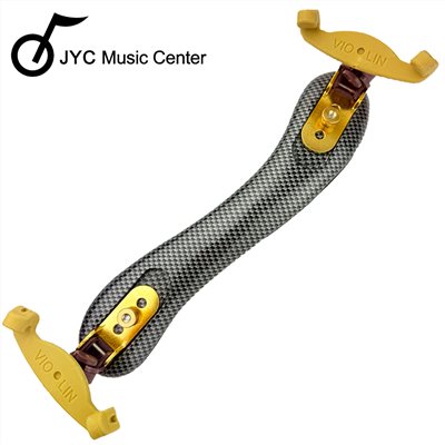 JYC Music嚴選JA-17T小提琴摺疊肩墊3/4-4/4-碳纖紋質感/高密度舒適泡棉/加贈擦琴布及松香-原廠公司貨