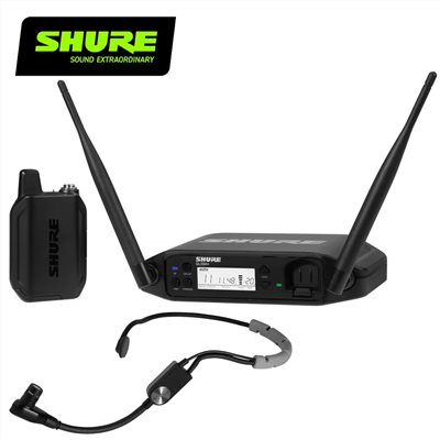 SHURE GLXD14+/SM35 配備 SM35 頭戴式麥克風數位無線耳機系統-語音與歌唱表演均適用-原廠公司貨