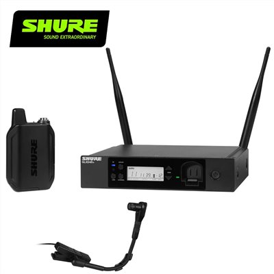 SHURE GLXD14R+/B98 配備 BETA ® 98H可調鵝頸麥克風數位無線機架系統-樂器均適用-原廠公司貨