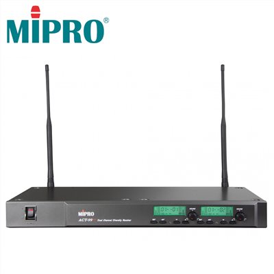 MIPRO ACT-99MAX 專業舞台雙頻道自動選訊無線麥克風系統-原廠公司貨