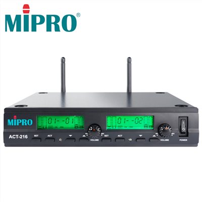 MIPRO ACT-216 專業舞台UHF類比雙頻道接收機-原廠公司貨