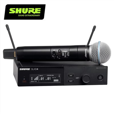  SHURE SLXD24/B58 配備手持式BETA® 58A麥克風/數位雙頻無線系統/原廠公司貨