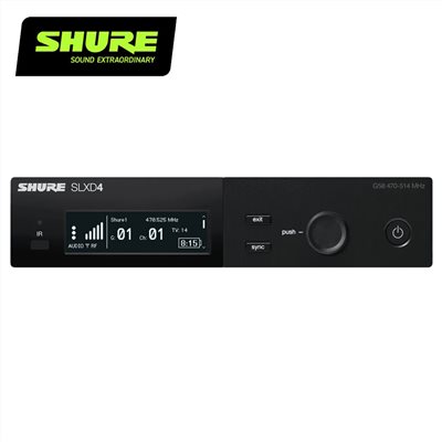 SHURE SLXD4 數位無線接收器/適用於SLX-D 數位無線麥克風系統/原廠公司貨