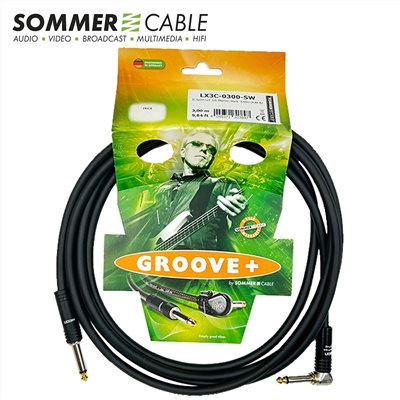 SOMMER LX3C-0300-SW 樂器直L頭導線-3M/原廠公司貨