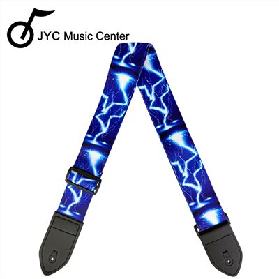 JYC Music 嚴選木吉他針織背帶A03-藍色閃電款/加贈三好禮/原廠公司貨