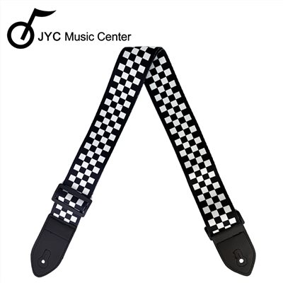 JYC Music 嚴選木吉他針織背帶A02-黑白棋格款/加贈三好禮/原廠公司貨
