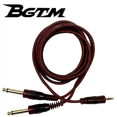 BGTM嚴選KA-03音源線-6.3左右聲道轉3.5立體聲/1.5米長/PA音響專用