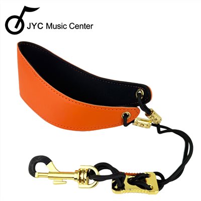 JYC Music 嚴選SA-01薩克斯風背帶-舒適皮質款 橘色/中音次中音通用/全封閉金屬扣環/原廠公司貨