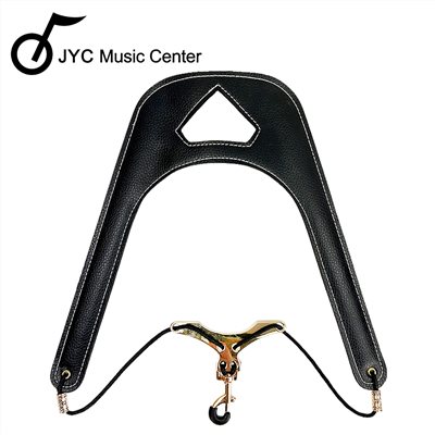 JYC Music 嚴選SA-02肩掛式薩克斯風背帶- 肩掛式減壓工學/舒適皮質款 黑色/中音次中音通用/原廠公司貨