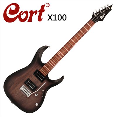 CORT嚴選X100-OPBB 嚴選電吉他-質感深原木色