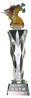 琉璃水晶獎座-656水晶+底座+琉璃 -複製