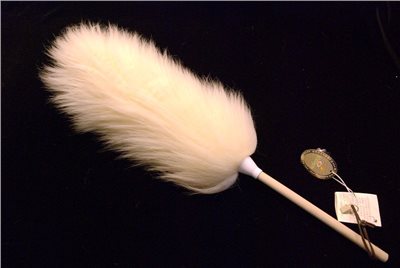 高級木柄羊毛清潔撢 (短柄)
