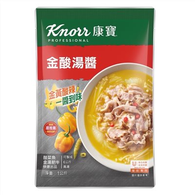康寶金酸湯醬1公斤/包,10入/箱，酸湯料理必備，康寶金酸湯醬，湯底調味快速又穩定，台南高雄屏東快速配送