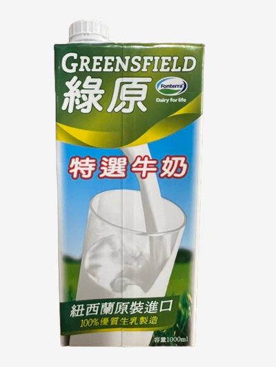 綠原特選牛奶，擁有濃郁乳香、天然風味，烘焙和飲用用途皆宜，100 % 生乳，台南高雄屏東快速配送