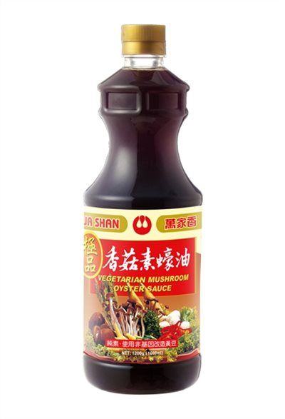 萬家香極品香菇素蠔油1200g/罐，標示100 %純釀造，素食者安心使用，台南高雄屏東快速配送