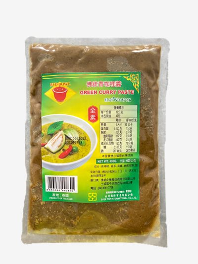 佛統綠咖哩醬(素食)400克，在家輕鬆做出正宗泰式綠咖哩，香辣濃郁、純素配方，台南高雄屏東快速配送