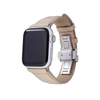 GRAMAS Apple Watch 38/40/41/42mm 真皮尊爵錶帶-米