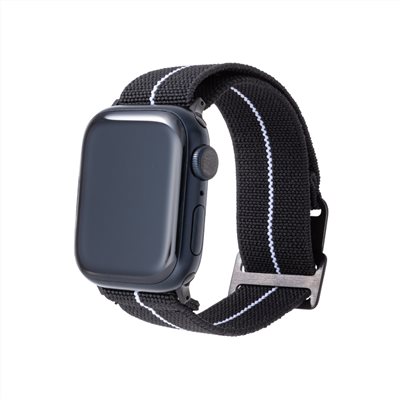 GRAMAS Apple Watch 38/40/41/42mm 法國海軍帆布錶帶-黑