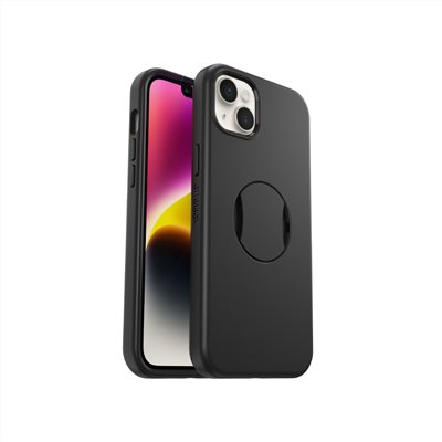 OtterBox iPhone 14 Plus OtterGrip Symmetry炫彩幾何隱形支架保護殼-黑 (支援MagSafe)