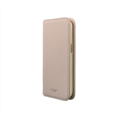 Gramas iPhone 15 6.1吋 Shrink 時尚工藝 掀蓋式皮套 (粉)