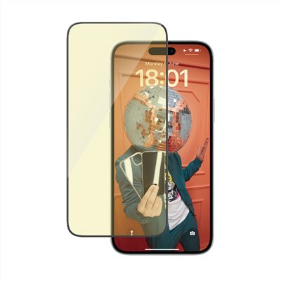 PanzerGlass iPhone 15 Plus 6.7吋 EyeCare 2.5D 耐衝擊抗反射藍光玻璃保護貼 (尊榮保固一年)