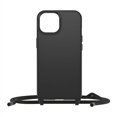 OtterBox  iPhone 15 6.1吋 ReactNecklace 簡約掛繩輕透防摔殼(黑)