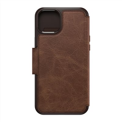 OtterBox  iPhone 15 Plus 6.7吋 Strada 步道者系列真皮掀蓋保護殼-棕(支援MagSafe)