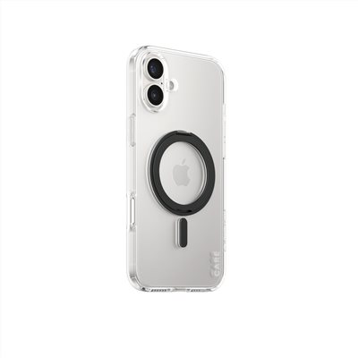 PanzerGlass iPhone 16 Plus 6.7吋 Feature 磁吸支架透明防摔殼(透黑)