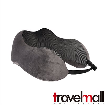 Travelmall 舒適記憶旅行頸枕-灰