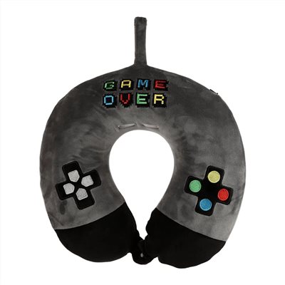Travelmall 任天堂 Game Over 舒適記憶旅行頸枕-黑 (遊戲搖桿造型)