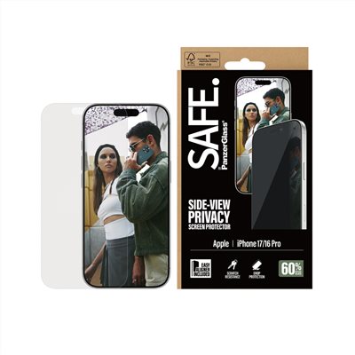 PanzerGlass iPhone 17 / 16 Pro SAFE Privacy 2.5D 耐衝擊高透防窺玻璃保護貼