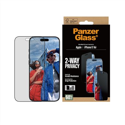 PanzerGlass 17 Air 6.6吋 Privacy 2.5D 耐衝擊高透防窺玻璃保護貼