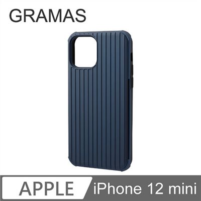 GRAMAS iPhone 12 mini 軍規防摔經典手機殼- Rib (藍)