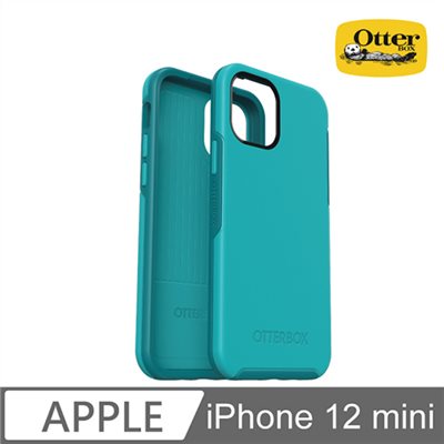 OtterBox iPhone 12 mini Symmetry炫彩幾何保護殼-湖水藍