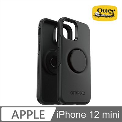 OtterBox Otter + Pop iPhone 12 mini Symmetry 炫彩幾何泡泡騷保護殼-黑