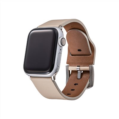 GRAMAS Apple Watch 44/45/46/49mm 義大利真皮錶帶-米