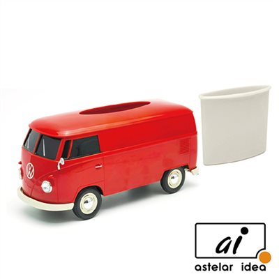 WELLY 復古經典 Volkswagen T1汽車面紙盒 Tissue Box-紅