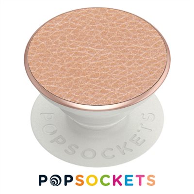 POPSOCKETS泡泡騷多功能手機支架2代-Pebbled Vegan Leather Rose Gold