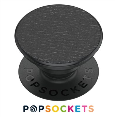 POPSOCKETS泡泡騷多功能手機支架2代-Pebbled Vegan Leather Black