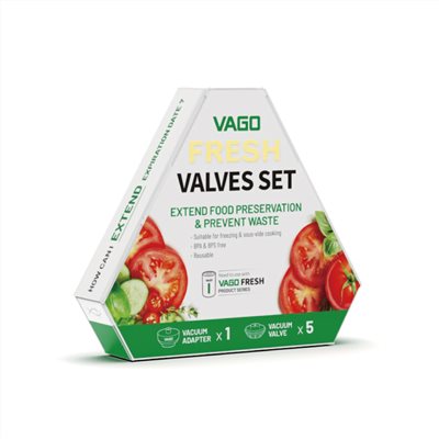 VAGO FRESH 食物真空閥 (轉接頭x1+真空閥x5)