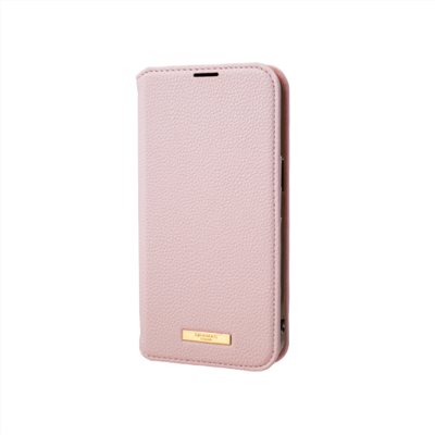 GRAMAS iPhone 13 時尚工藝 掀蓋式皮套- Shrink (粉)