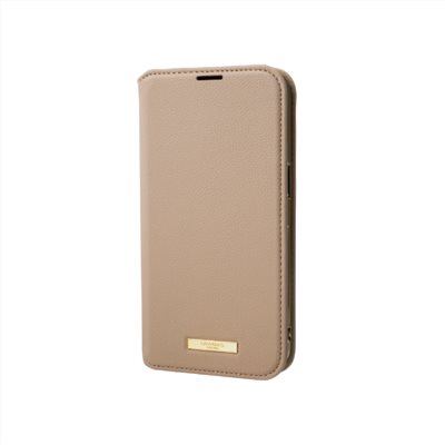 GRAMAS iPhone 13 Pro 時尚工藝 掀蓋式皮套- Shrink (淺棕)