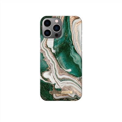 IDEAL OF SWEDEN iPhone 13 Pro Max 北歐時尚瑞典流行手機殼-金色翡翠大理石